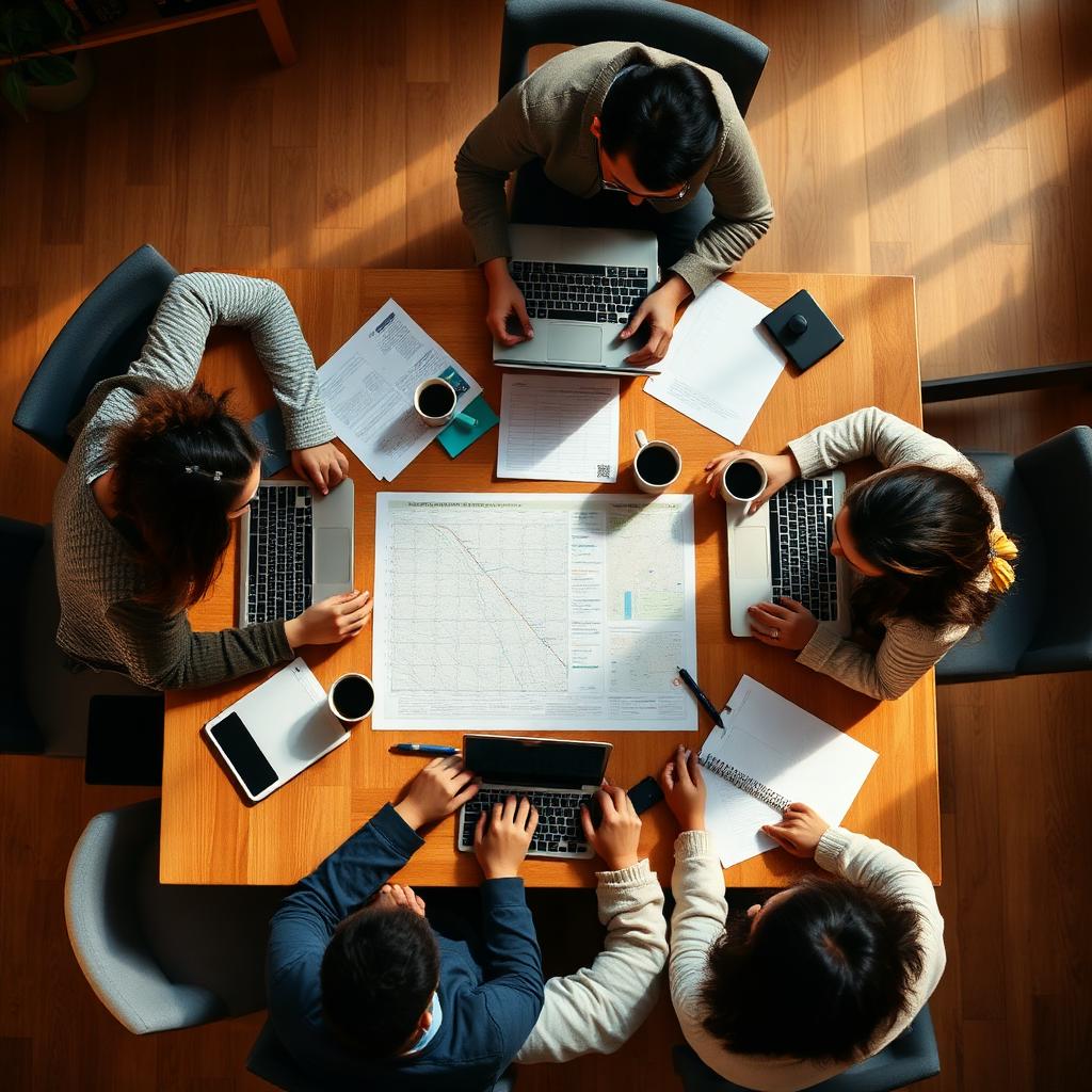 Travel specialists planning a journey